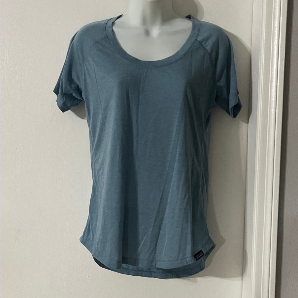 Patagonia Women's Light Blue Short Sleeve Tee - Picture 2 of 5